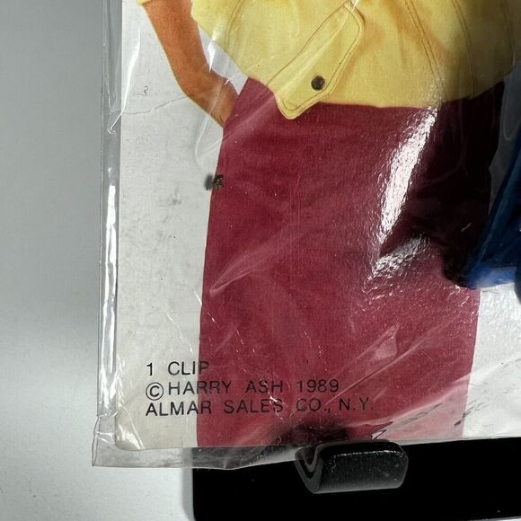 Vintage Top Star Blue And Gold Butterfly Clip 1989 Retro 80's Touch Of Gold NOS - Picture 3 of 4